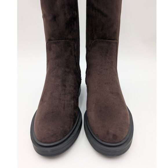 Reaction Kenneth Cole Anabelle Boots Round Toe Chocolate Size US6.5 EU37 - Picture 2 of 13